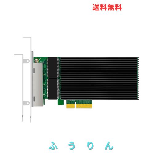 GLOTRENDS ST7419 4ポート2.5G RJ45イーサネットカード、Intel 1226コントローラ、PCIE 3.0 X4インターフェイス、Windows 11/10/Windows