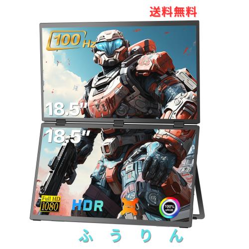 Newsoul デュアル モバイルモニター 18.5インチ デュアルモニタ 2画面