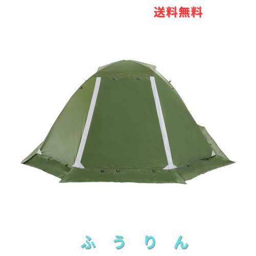 Clostnature テント 1人用 キャンプ 冬用テント - 軽量 簡易 二重層 コンパクト ドーム型 一人用 耐水圧5000MM 防水 登山用 防雨 防雪 防