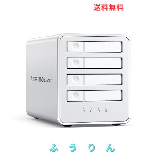 ORICO オールフラッシュ SSDケース 4台 8TB*5 RAIDケース アルミ合金制 ハードディスクケース 7-9.5mm2.5インチSSD/HDD対応 ブラケット付