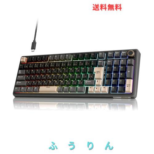 【Amazon.co.jp限定】RK ROYAL KLUDGE R98 Pro ゲーミングキーボード 日本語配列フルサイズ｜メカニカルキーボード 有線｜ボリュームノブ