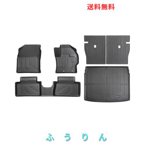 Energyywing トヨタ ヤリスクロス専用 3Dフロアマット 6点セット（2020年8月〜現行モデル対応）｜前席＆2列目+ラゲッジマット+シートバッ
