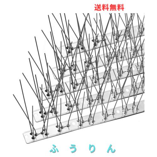 OFFO 鳥よけ 鳩よけ 100%ステンレス製 耐候性よい 43.18cm×95個入り(41.02ｍ) 取り付けアクセサリが付属 針が密集する カラスよけ 糞害