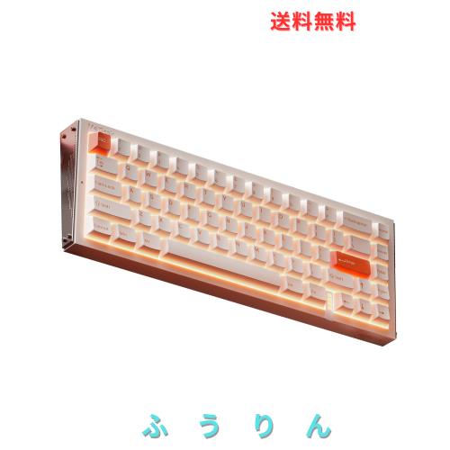 MelGeek REAL67 有線キーボード、US英語配列、RGB搭載ゲーミングキーボード、マグネティックスイッチキーボード、ラピッドトリガー、ホッ