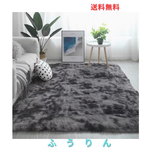 Bestome カーペット ラグ マット 200×250CM 滑り止め付 洗えるラグ 抗菌 ふわっとした手触り 防音絨毯 長方形 約3畳 ダークグレー