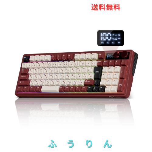 【Amazon.co.jp限定】RK ROYAL KLUDGE M100 ワイヤレス ゲーミング メカニカルキーボード 日本語配列 テンキー付き 96%コンパクト LCDス