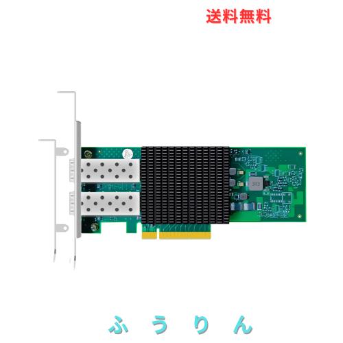 GLOTRENDS ST7477 2ポート 10Gb SFP+ ネットワークカード（イーサネット PCIe NIC）Broadcom BCM57302 コントローラー搭載、PCIe 3.0 x8