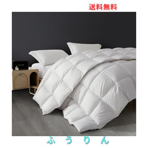 SAPHREAS 羽毛布団 ダウンケット 羽毛掛け布団 ホワイト羽毛肌掛け布団 春や秋に最適 オールシーズン/寒冬対応 防ダニ 抗菌防臭加工 ダウ