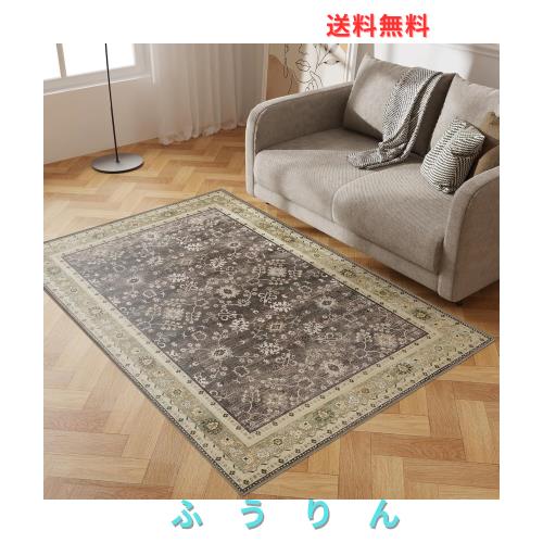 ラグ カーペット ペルシャ風絨毯 インテリア 北欧 チェアマット マット 2畳 185×185cm おしゃれ 滑り止め 洗える 長方形 インテリア ク