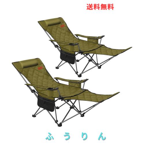 DesertFox リクライニングチェア キャンプ椅子 単品/セット 4way 仮眠 昼寝 4段階調整 厚手の中綿 秋冬用 アウトドアチェア クーラーボッ
