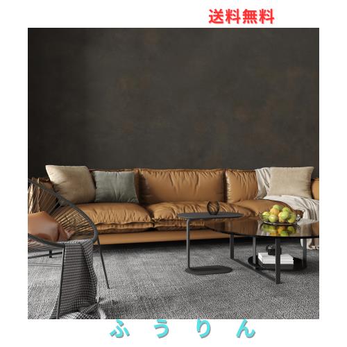 JSEVEM 壁紙 コンクリート リメイクシート ダークブラウン 剥が せる 壁紙シール おしゃれ 厚手 自粘着 防水 キッチン リメイクシート 防