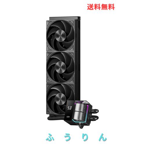 PCCOOLER CPS DS360Pro デジタル一体型CPU水冷クーラー、360mmラジエーター、310W TDP対応、デュアルチャンバーポンプ、ARGB LED＆デジタ