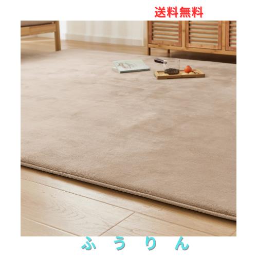 VK Ingeroom カーペット ラグ 極厚25mm 約3畳 厚手 ラグマット 防音 滑り止め付 抗菌 防臭 防ダニ 低ホルム ふわっと手触り高反発 オール