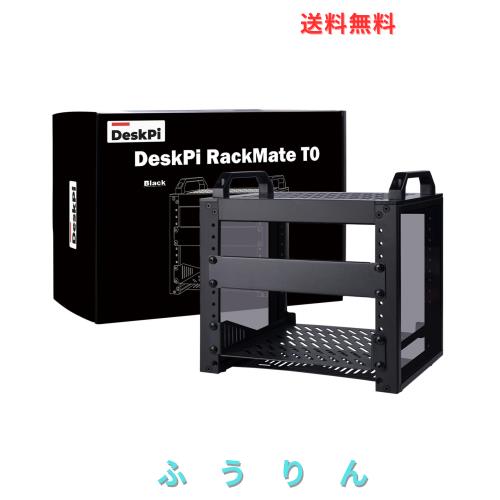 GeeekPi DeskPi RackMate T0 ブラックバージョン ラックマウント 10インチ 4U サーバーキャビネット ネットワーク サーバー 音響 映像機