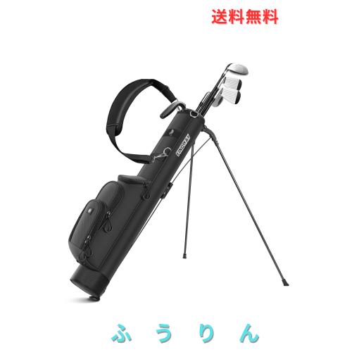 Findway ゴルフ スタンドバッグ セルフスタンド クラブケース 7-8本収納 ゴルフバッグ 練習用 軽量 約997g 3つポケット 保冷機能付き シ