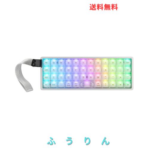 EPOMAKER Luma40 ロープロファイルゲーミングキーボード 薄型 40%ワイヤレスメカニカルキーボード QMK/VIA対応 CNCアルミ筐体 PC透明キー
