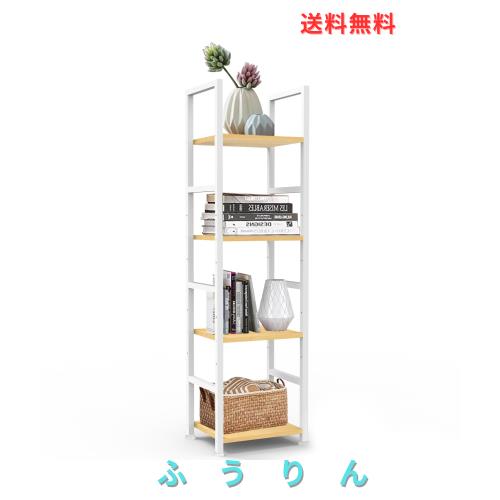 [DSDCDJ] ラック 棚 4段 幅33.3×奥行26.5×高さ120cm 収納 棚 すき間 飾り棚 コーナーラック 組立簡単 本棚 ディスプレイ 陳列 展示 ス