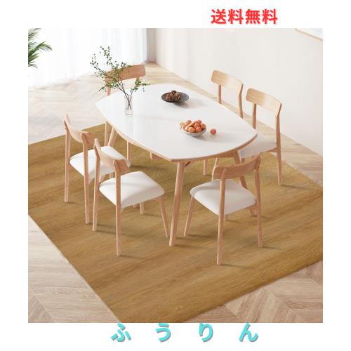 【サッと拭ける】Marvelux ダイニングマット 木目調 180×180cm 撥水加工 厚さ1.6mm 木目調マット ダイニング お手入れ簡単 PVC製 拭ける