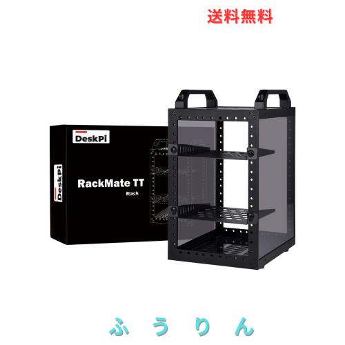 GeeekPi DeskPi RackMate TT ミニサーバーキャビネット（ミニPC、ネットワーク、サーバー、オーディオ、ビデオ機器用） (ブラック)