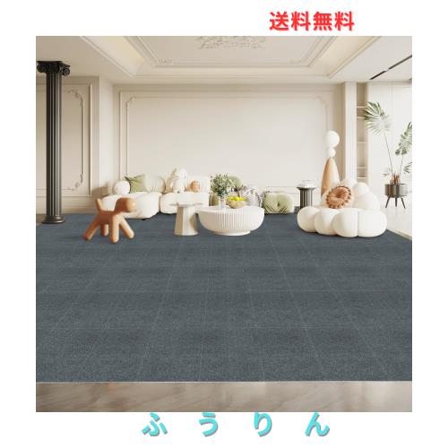 【Amazon.co.jp限定】大判 タイルカーペット ジョイントマット 30*30cm＆40枚入 HAODEMI 吸着マット ペット 大判 床 子供 ペット 足音 タ