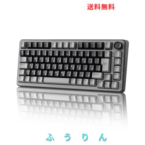 YUNZII RT75 ラピッドトリガー ワイヤレスゲーミングキーボード 日本語配列 75%レイアウト ホールセンサー磁気スイッチ 有線8000Hzポーリ