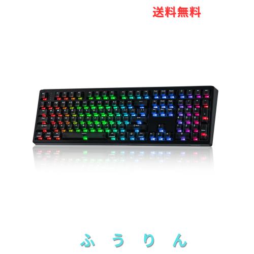 EPOMAKER HE108 ラピトリ ホール効果ゲーミングキーボード 8Kポーリング＆128Kスキャン SOCD ＆ DKS ホットスワップ対応 2.4GHz/BT/USB有