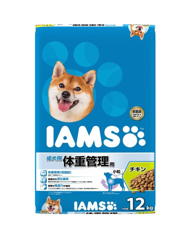 アイムス (IAMS) ドッグフード 成犬用 体重管理用 小粒 チキン 12kg