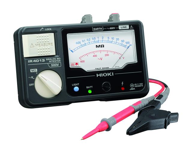 HIOKI (日置電機) 絶縁抵抗計 IR4013-10 アナログメグオームハイテスタ テストリード L9787 付属品 JIS認証 日本製 定格 単レンジ DC 500
