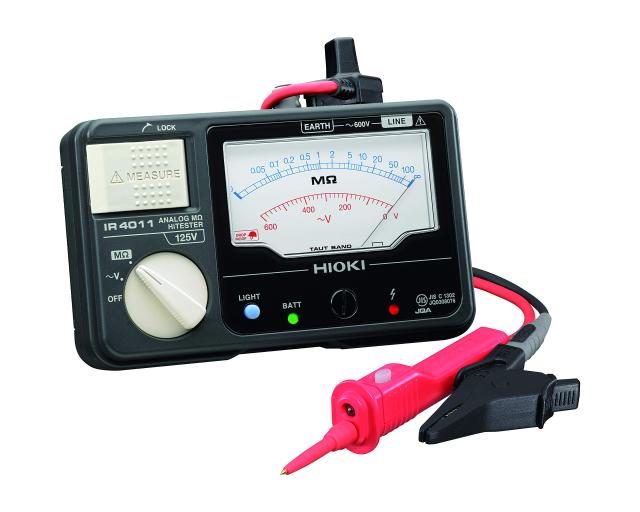 HIOKI (日置電機) 絶縁抵抗計 IR4011-11 アナログメグオームハイテスタ スイッチ付きリードセット L9788-11 付属品 JIS認証 日本製 定格