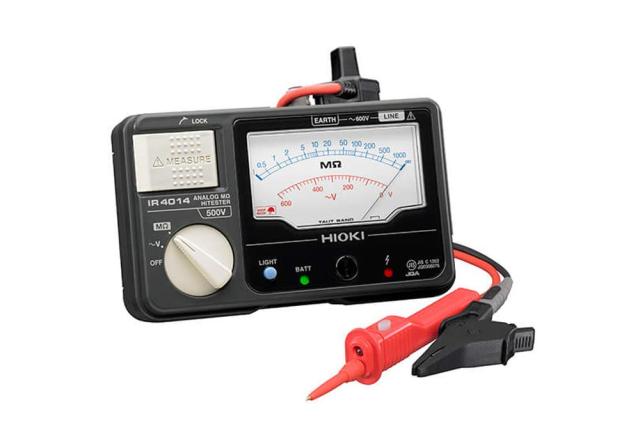 HIOKI (日置電機) 絶縁抵抗計 IR4014-11 アナログメグオームハイテスタ スイッチ付きリードセット L9788-11 付属品 JIS認証 日本製 定格