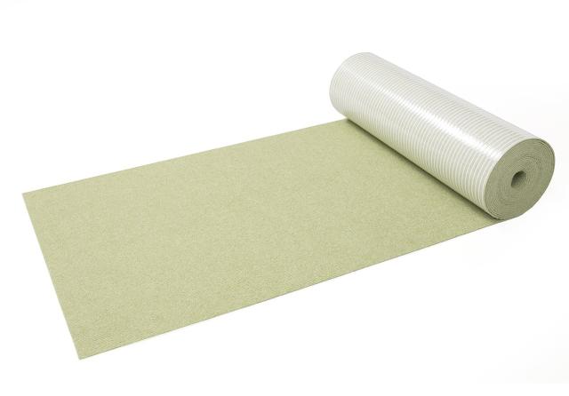 サンコー 廊下敷き マット カーペット はっ水 消臭 日本製 おくだけ吸着 ロングマット 60×800cm グリーン KH-72