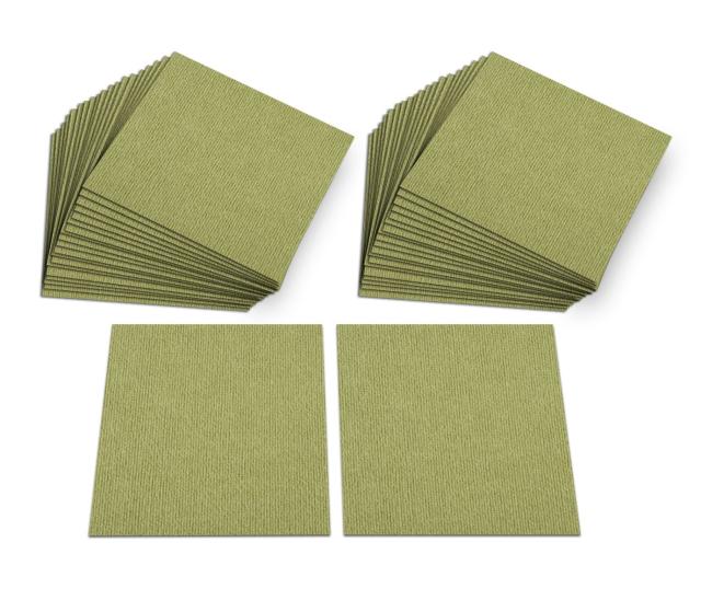 【日本製 撥水 消臭 洗える】サンコー ずれない タイルカーペット 30×30cm グリーン 40枚 カーペットタイプ おくだけ吸着 タイルマット