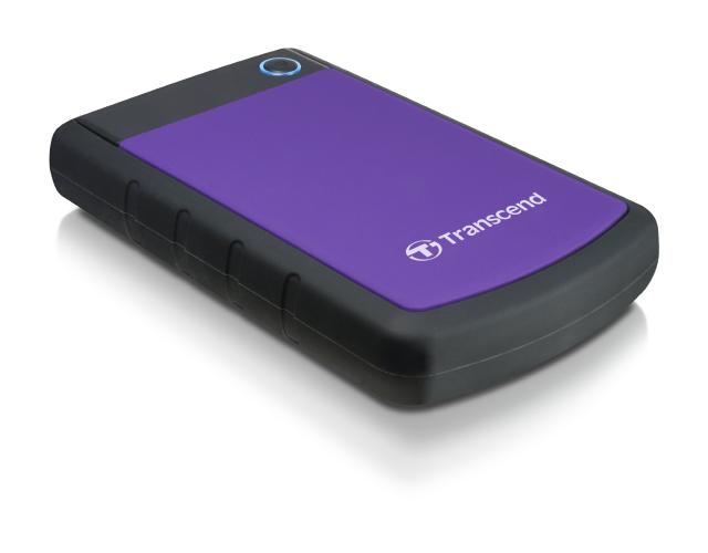 Transcend ポータブルHDD 4TB 【PS5/PS4 メーカー動作確認済】 耐衝撃 USB3.1 Gen1 3年保証 TS4TSJ25H3P(パープル)
