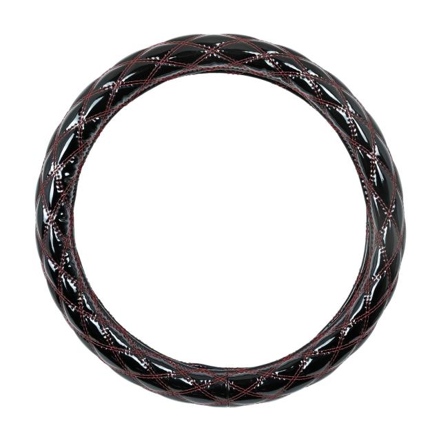 雅(ミヤビ) 雅 極太ハンドルカバー NEWブレイクキルト ダブルステッチダイヤ 2L ブラック×レッド MHC-BQW-2LBKWI