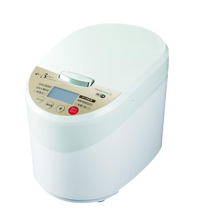 山本電気 精米機 家庭用 日本製 Shin Bisen 無洗米 分つき胚芽 簡単操作 ホワイト YE-RC17A-WH