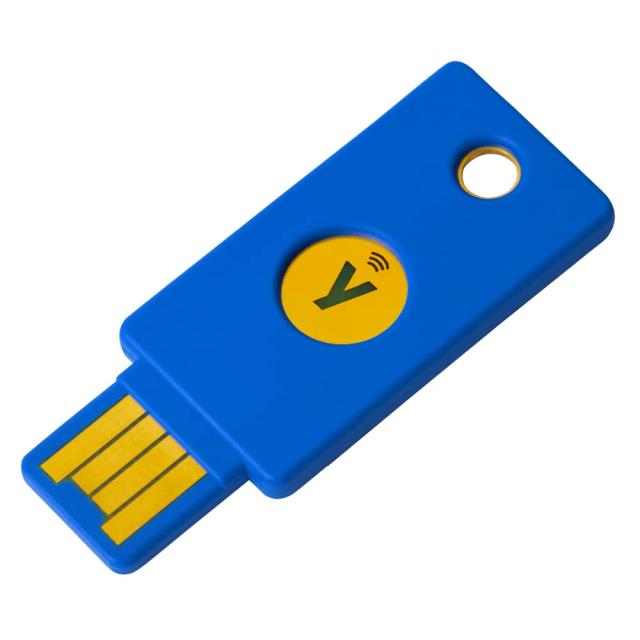 Yubico FIDOセキュリティキー NFC - FIDO U2F/FIDO2/USB-A ポート/NFC/2段階認証/高耐久性/耐衝撃性/防水 Keychain