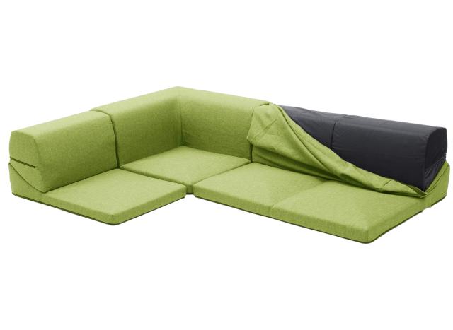 セルタン ローソファー 高反発 カバーが洗える 和楽のIMONIA 3点セット ダリアングリーン 日本製 A573b-562GRN