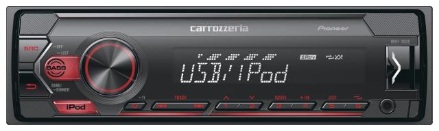 パイオニア オーディオ MVH-3600 1D メカレス USB iPod iPhone AUX カロッツェリア