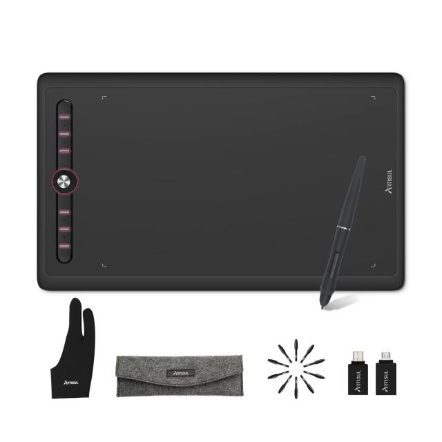 Artisul ペンタブ 板タブ スマホで使える板タブ 傾き検出機能 エクスプレスキー7個 Windows/Mac/Android対応 オンライン授業 ペンタブレ 7,260円