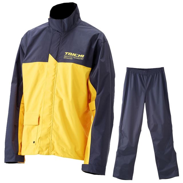 [RSタイチ] バイク用 レインウエア 上下セット 防水 撥水 DRYMASTER レインスーツ RSR048 YELLOW M