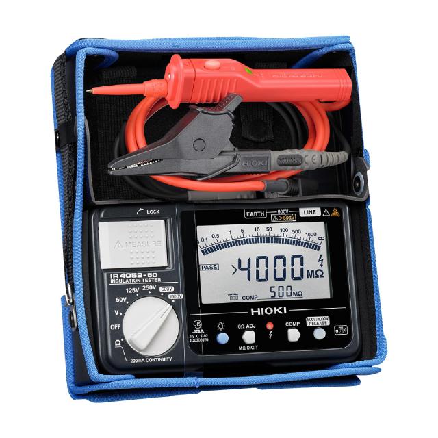 HIOKI (日置電機) IR4052-51 絶縁抵抗計 メガー テスター 日本製 JIS認証 デジタル 5レンジ 50V 125V 250V 500V 1000V