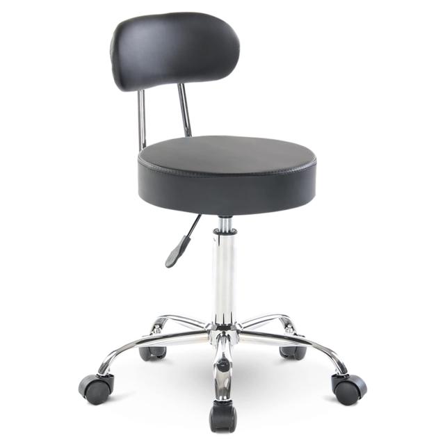 Altrobene 丸椅子 背もたれ付き カウンターチェア キャスター付き 昇降式 スツール 座り心地がいい 高さ調整 椅子 診察椅子 360°回転 キ