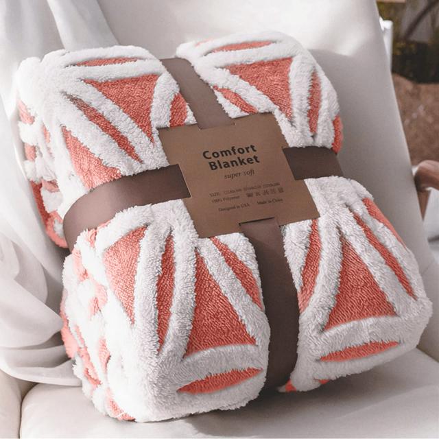 sledar(スレダー) 毛布 掛け毛布 シングル 発熱二枚合わせ パイル シープ調 ふわふわ 丸洗いOK 抗菌防臭 防ダニ加工 北欧風 プレゼント