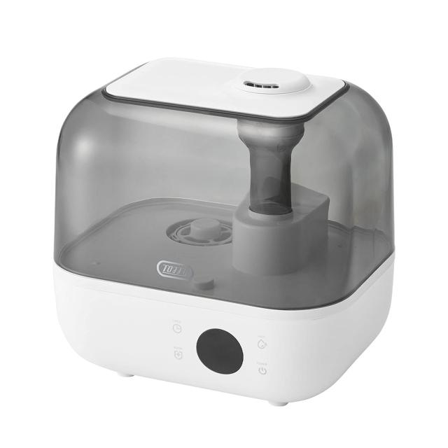 【Toffy/トフィー】 抗菌ハイブリッドアロマ加湿器＜4.7L＞ HF08 (ピュアホワイト) 上部給水式 長時間加湿 ロングノズル 自動湿度コント