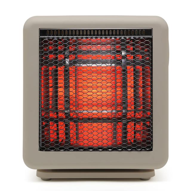 ビームヒーター ミニ ヒーター 電気 ストーブ コンパクト 小型 軽量 節電 省エネ セラミック ライトブラウン