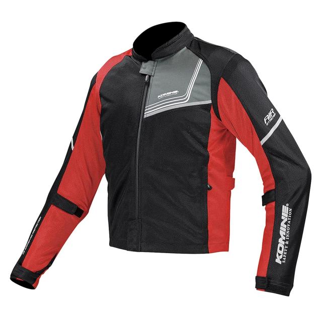 [KOMINE] バイクプロテクタージャケット JK-117 プロテクトフルメッシュジャケット-ジモン レディース Neo Black/Red WL