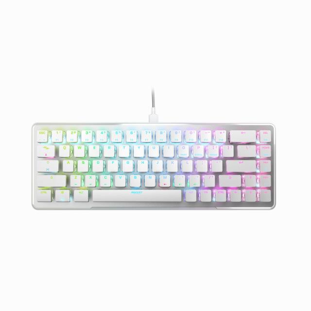 ROCCAT ゲーミングキーボード Vulcan II Mini US ANSI 英語配列 有線 ホワイト/白 オプティカル リニア ミニ(65%) RGB Windows 7以降 【