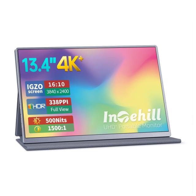 【ポイント20倍】Intehill モバイルモニター 4k 13.4 インチ IGZOスクリーン 黄金比16:10、3840x2400で 超軽量、超薄型 ミニPC・ノートPC