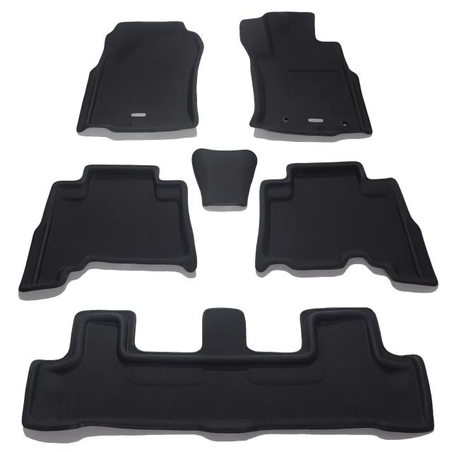 クラッツィオ(Clazzio) フロアマット 立体タイプ 1台分セット ランドクルーザープラド H25(2013)/9~ 7人乗り NEWラバータイプ ブラック E