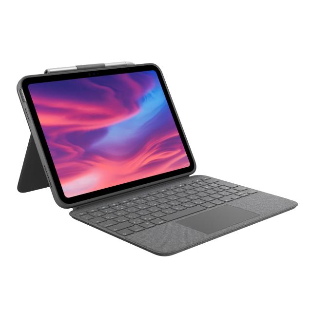 ロジクール iPad 11 インチ A16 ＆ 10.9 インチ 第10世代 対応 トラックパッド付き キーボード付き ケース Combo Touch iK1059GRA 日本語